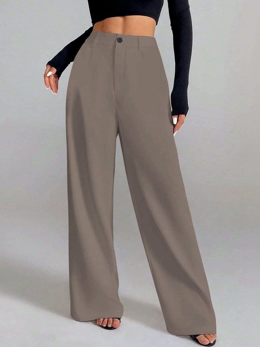 BAESD BAESD Women High-Rise Easy Wash Trousers
