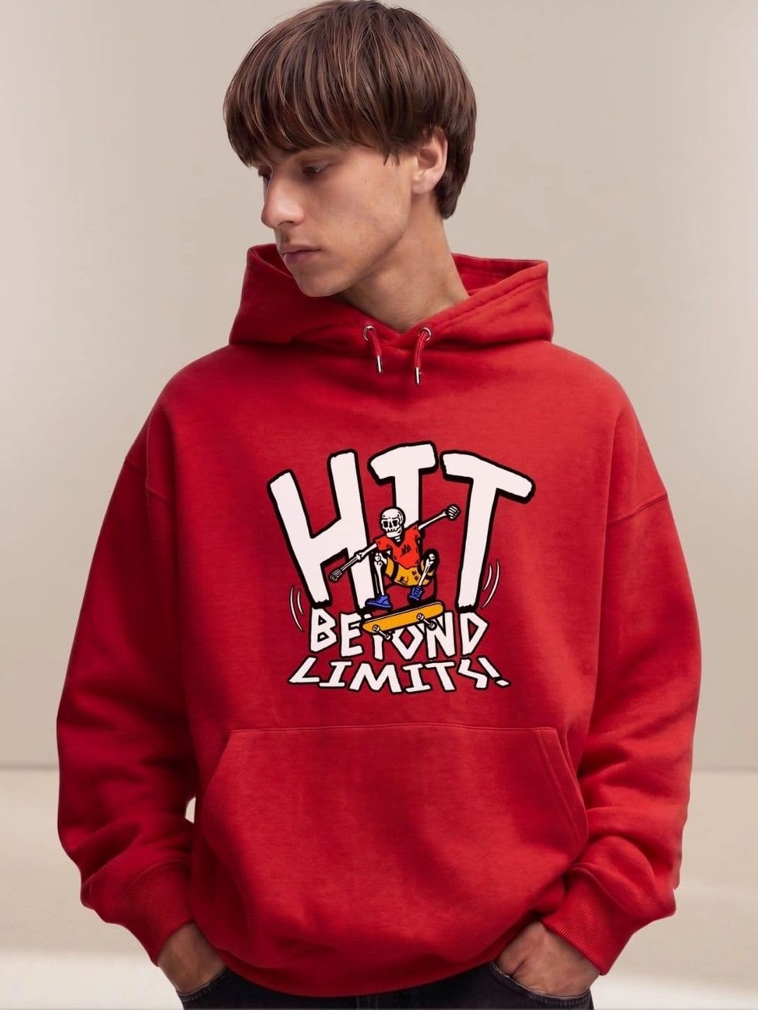 Cool Plus Cool Plus Men Printed Hooded Sweatshirt