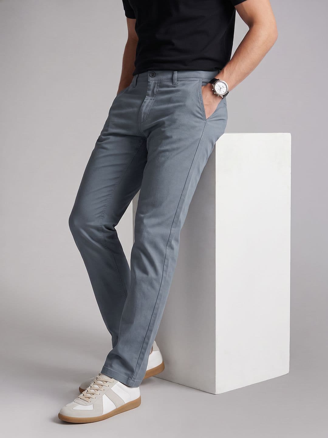 Men Slim Fit Trousers Van Heusen Men Urban Slim Slim Fit Chinos Trousers