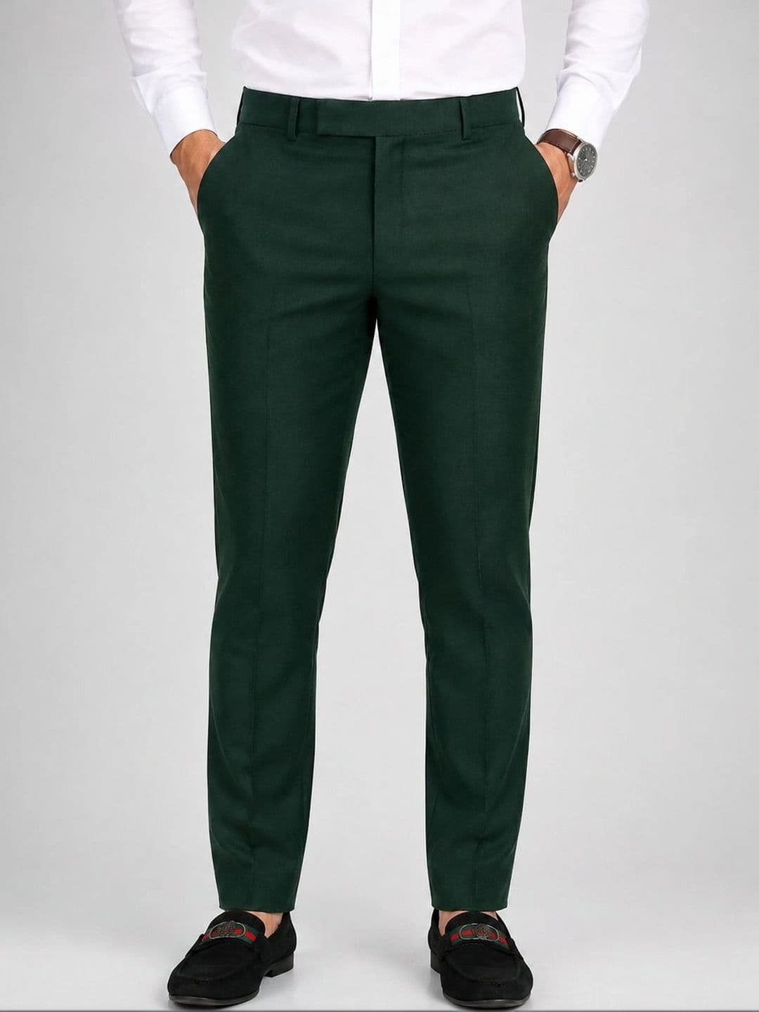 G FOB G FOB Men Solid Trousers