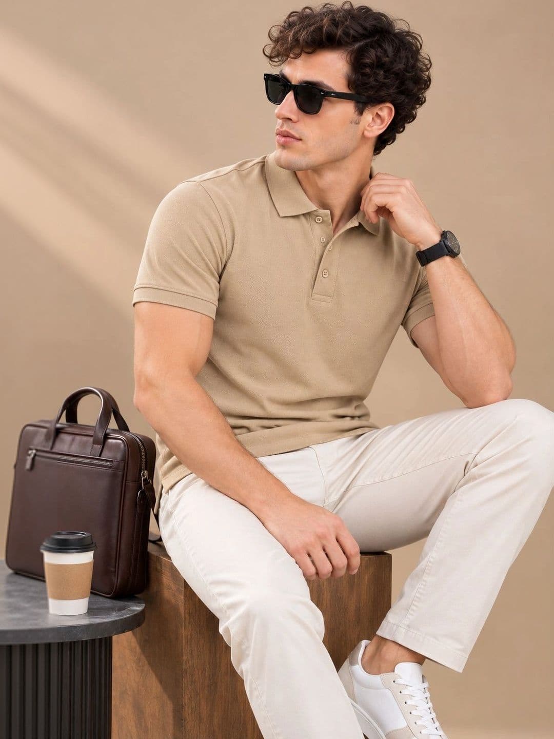 Mast & Harbour Mast & Harbour Men Polo Collar T-shirt