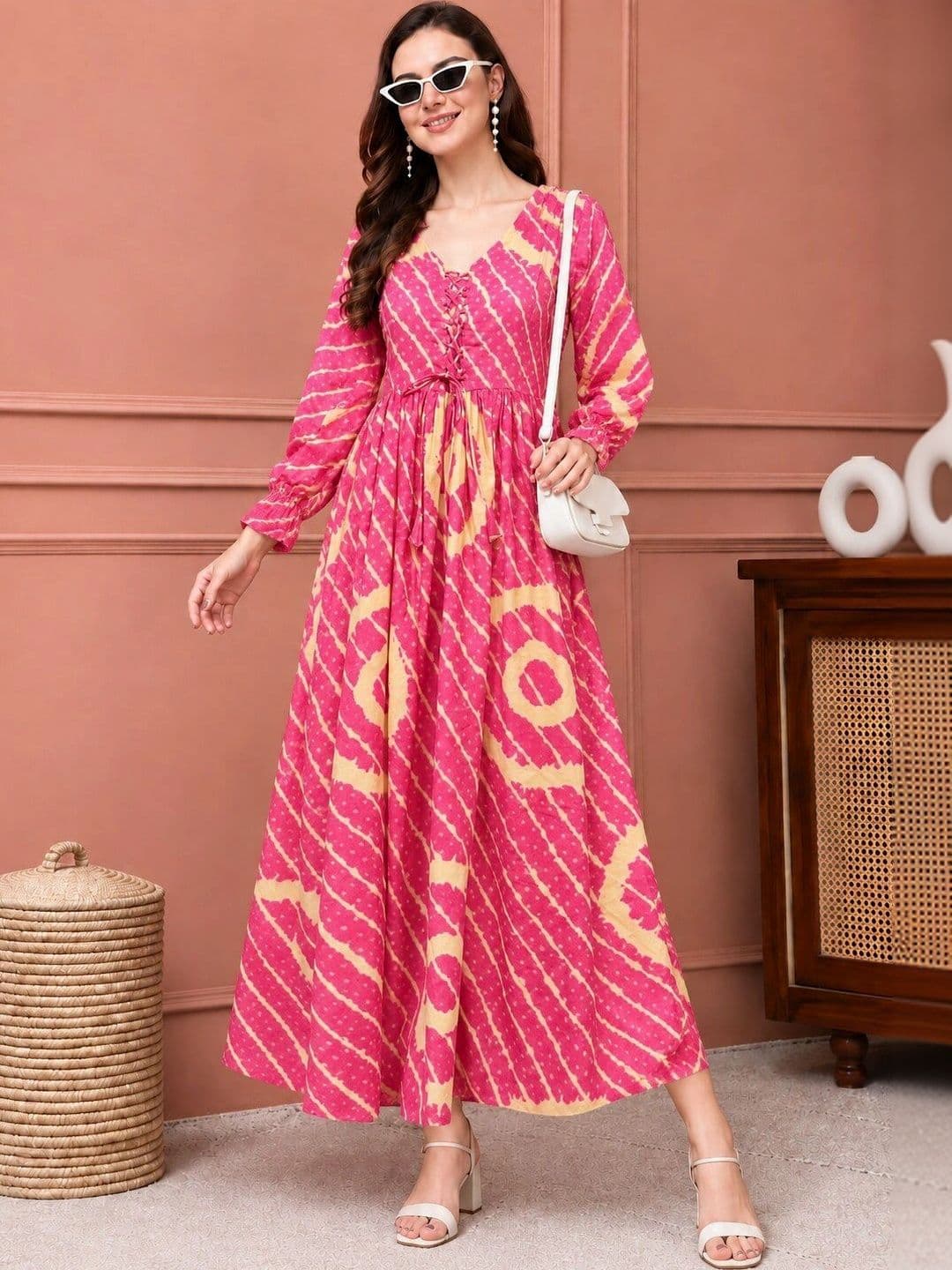 ZELI ZELI Tie and Dye Dyed Maxi Dress