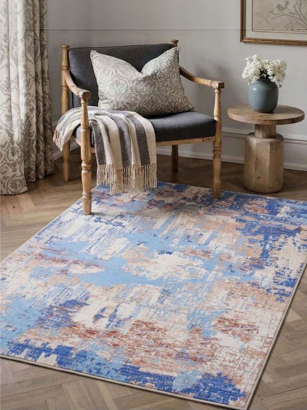 DREAM WEAVERZ DREAM WEAVERZ Printed Stain Resistant Chenille Carpet