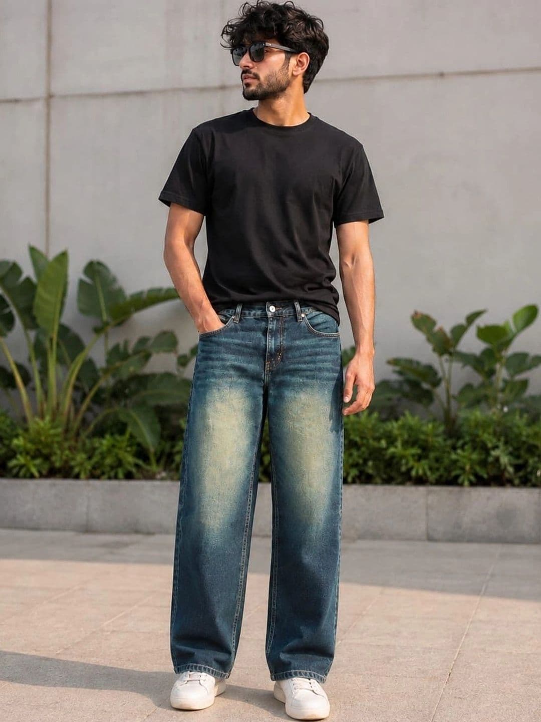 YUGEN YUGEN Men Regular Casual Mid-Rise Jeans