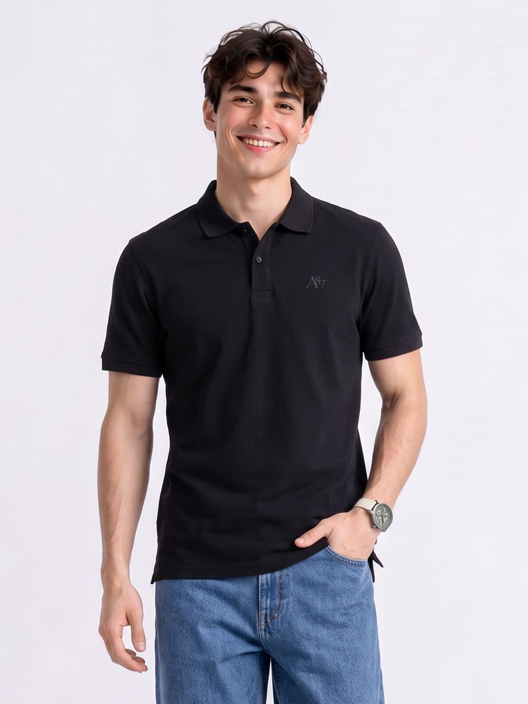 Aeropostale Aeropostale Brand Logo Polo Collar T-shirt