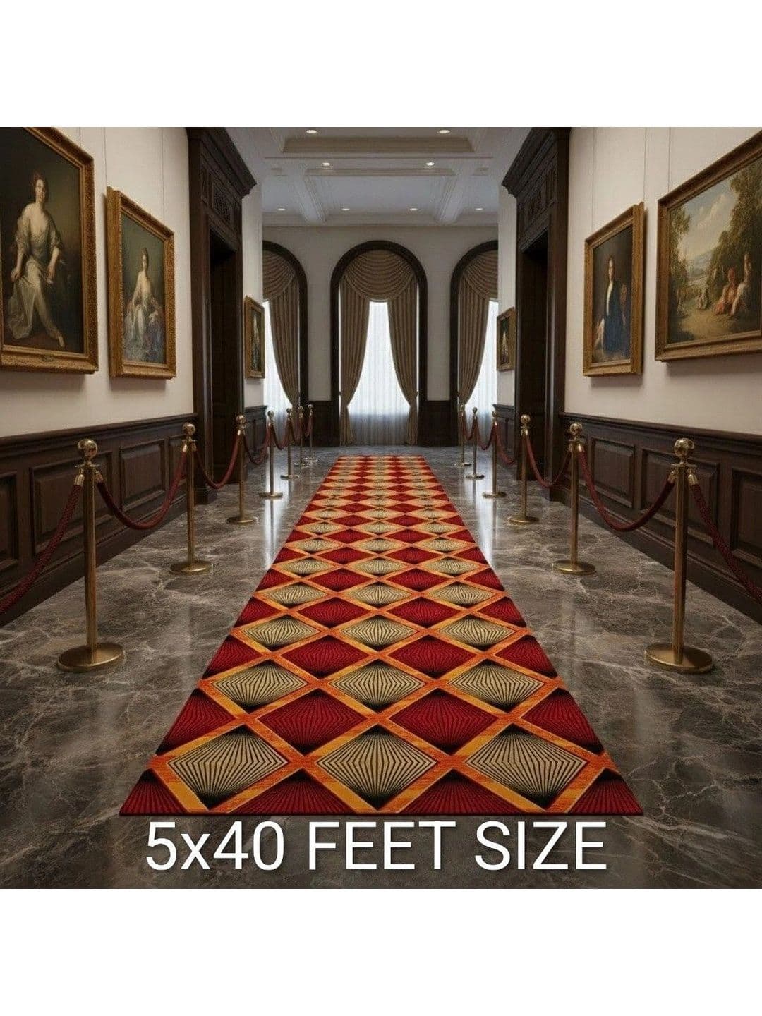 Acarpet Acarpet Multicoloured Geometric Nylon Carpet