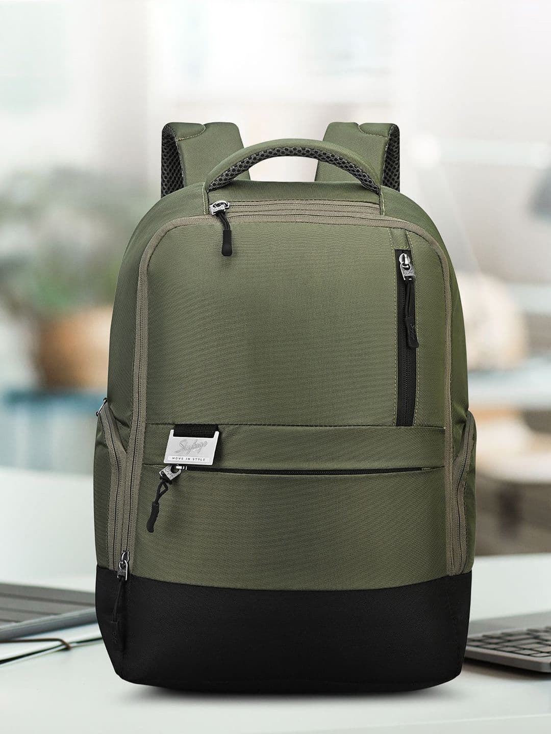 Skybags Skybags Unisex Nero Green 15 Inch Compatible Laptop Backpack with 2 Compartments - 20L