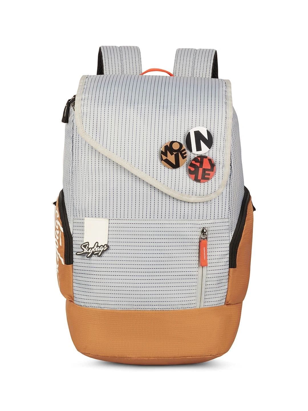 Skybags Skybags Unisex Grad Pro Brown & Grey 16 Inch Laptop Backpack with 1 Main Compartment - 25L