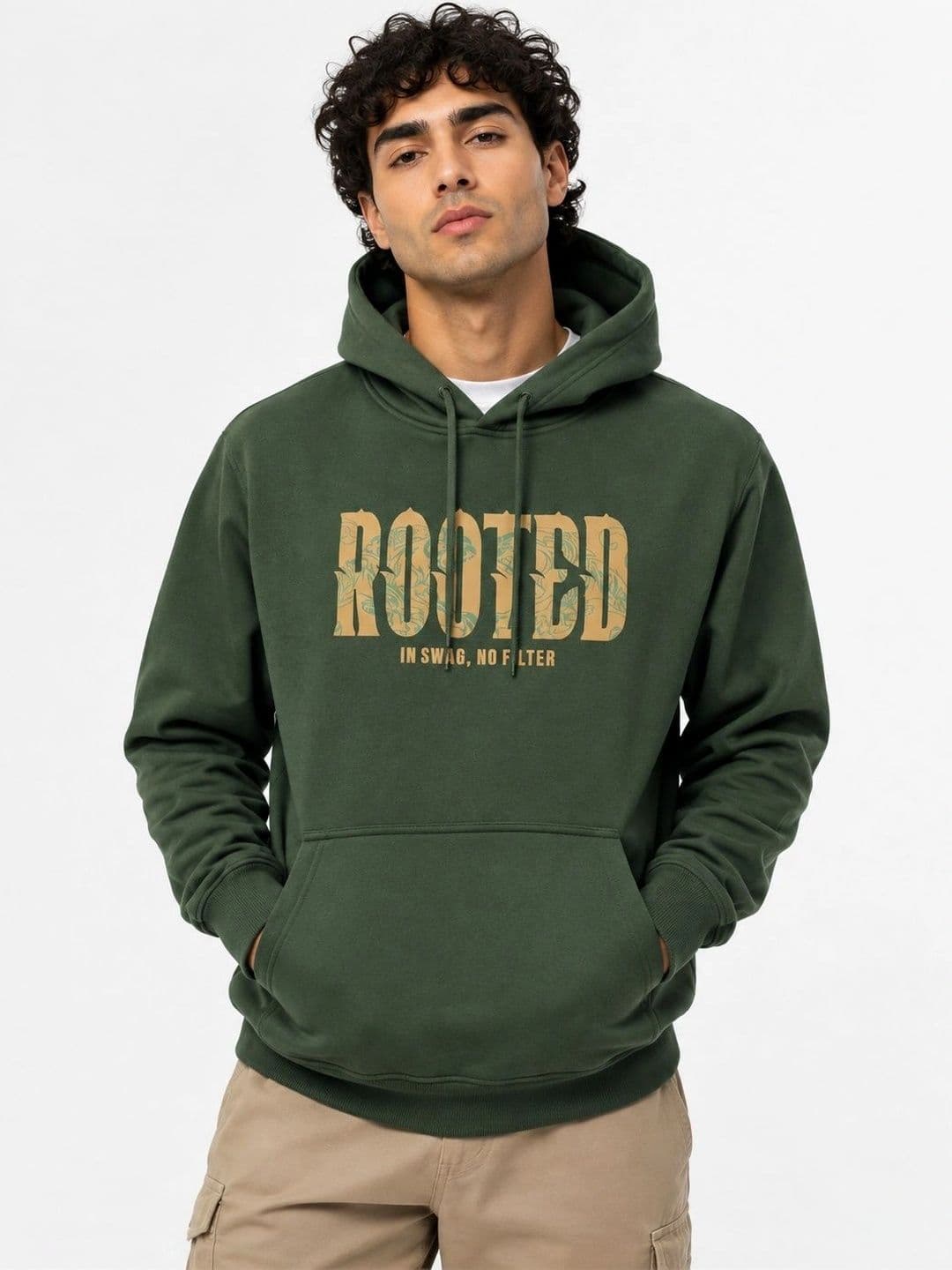 Roadster Roadster Men Printed Hooded Sweatshirt
