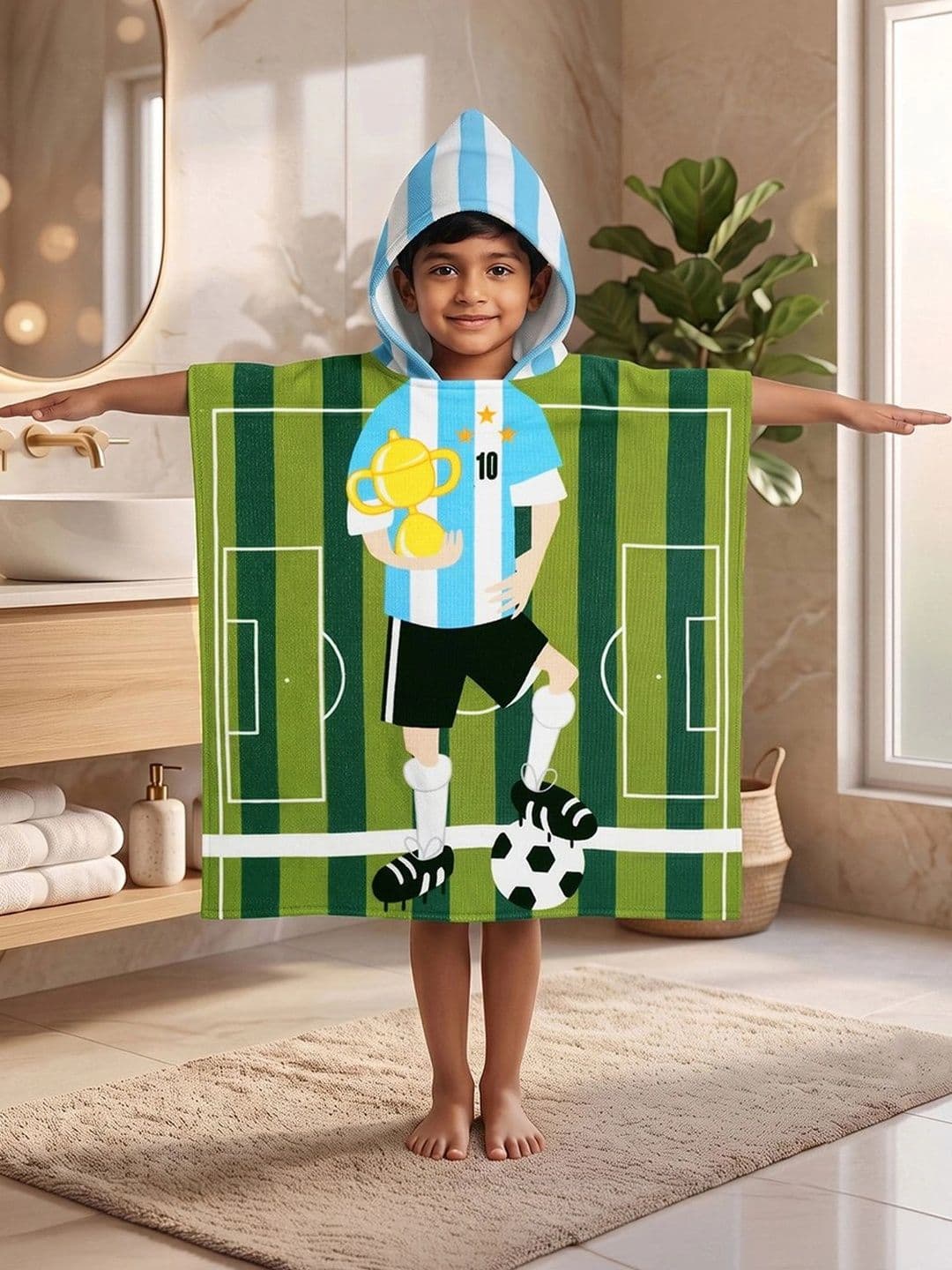 Story@home Story@home Green 1 300 GSM Bath Towel