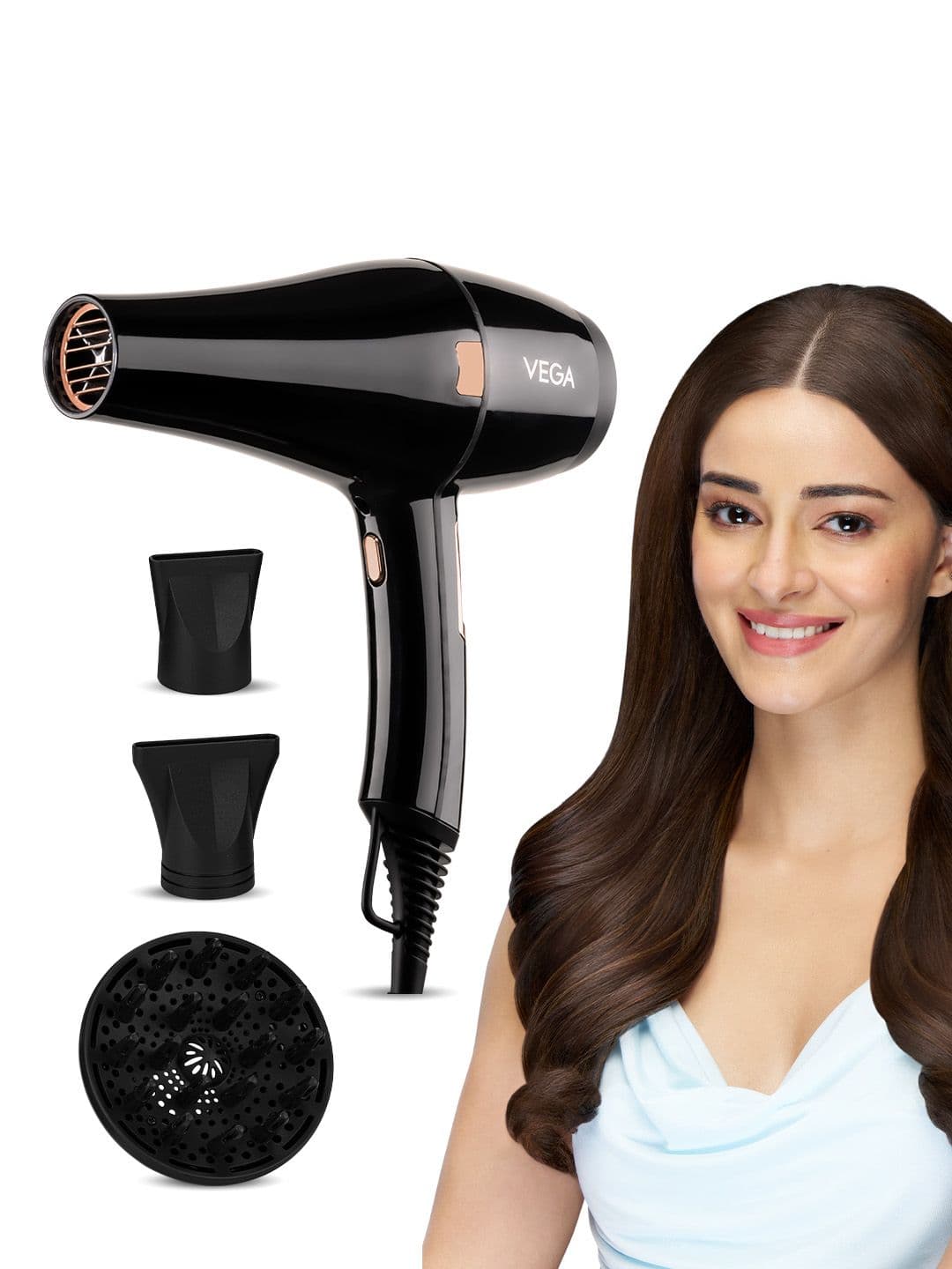 VEGA VEGA Pro-Xpert 2200W Professional Hair Dryer with Diffuser & 2 Detachable Nozzles VHDP-03