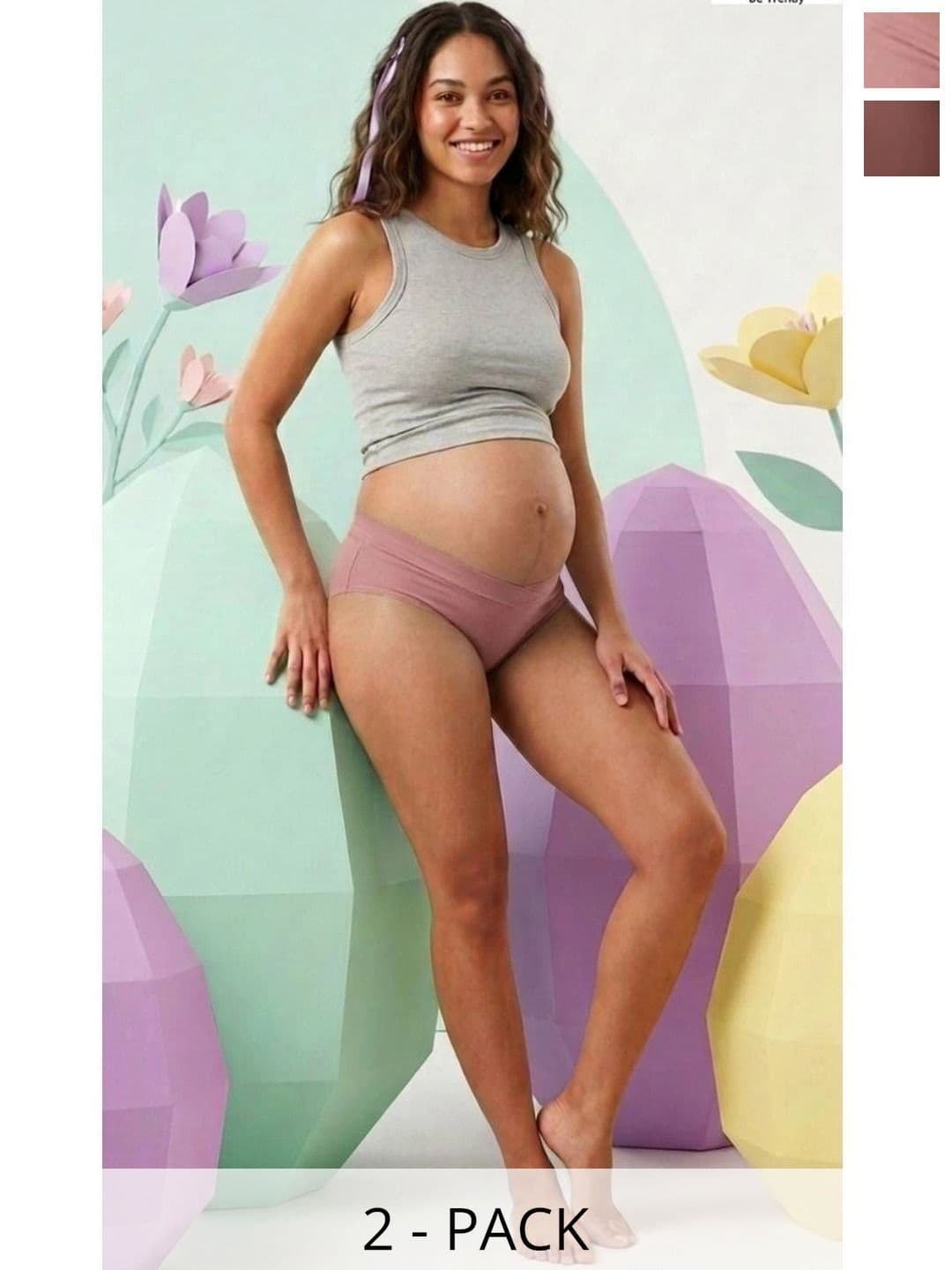 TRENDER TRENDER Women Pack of 2 Cotton Maternity Briefs