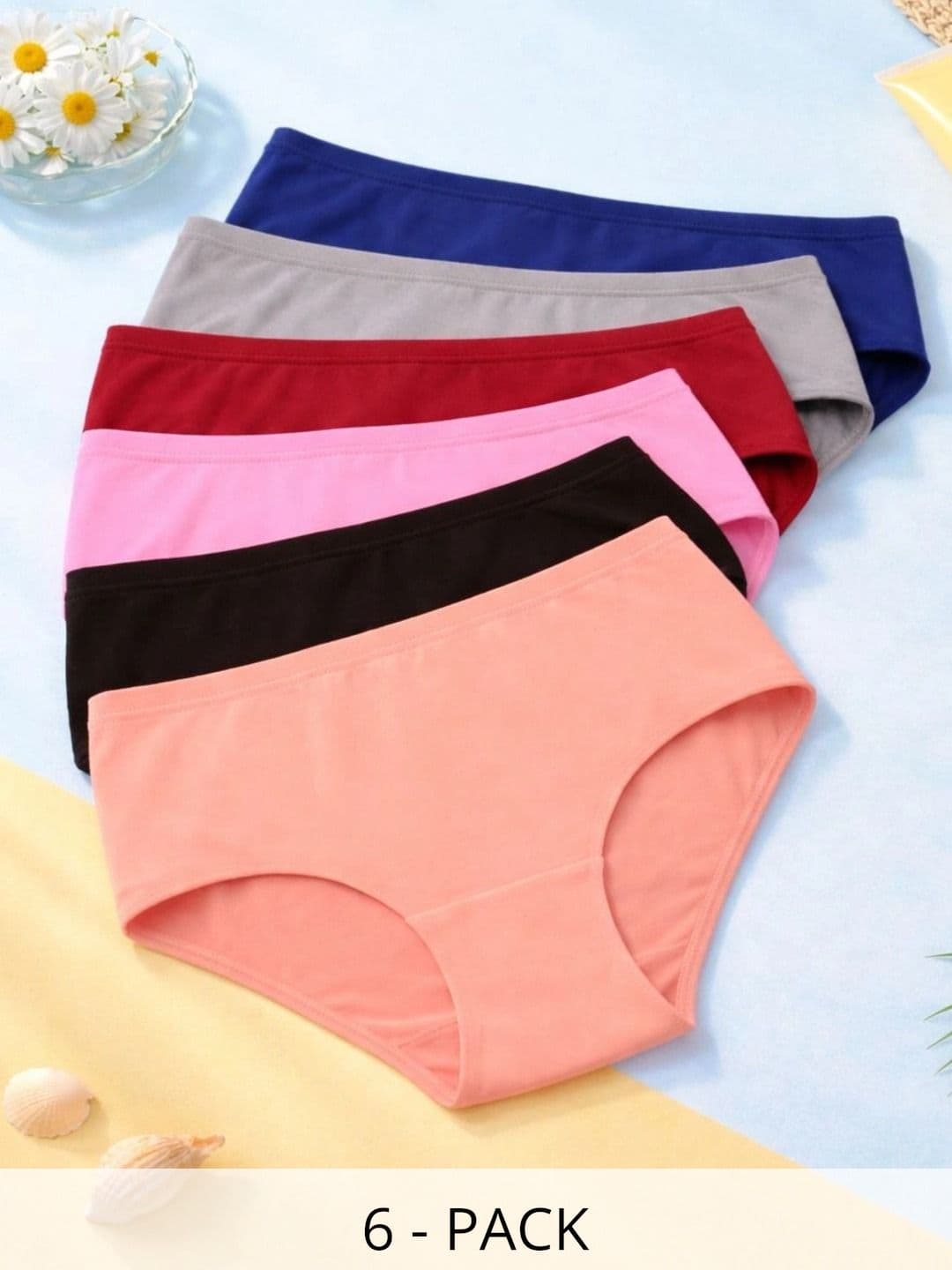 Roadster Roadster Women Pack of 6 Anti Bacterial Basic Briefs