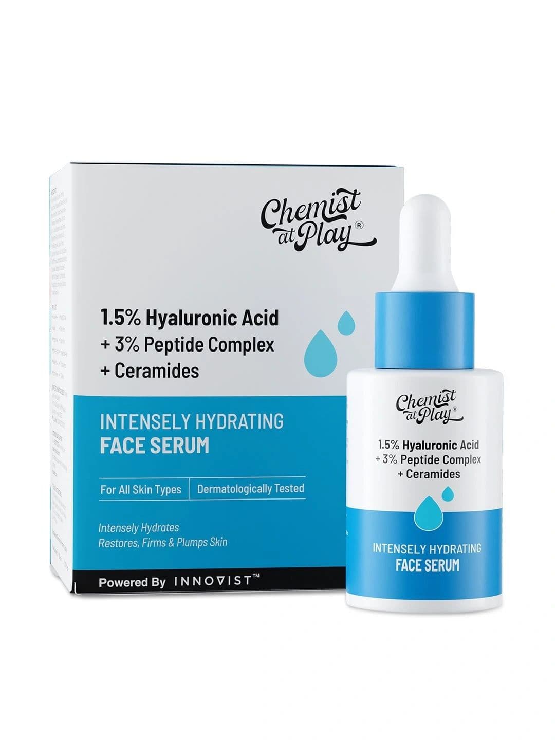 Hyaluronic Acid Face Serum Chemist at Play 1.5% Hyaluronic Acid & 3% Peptide Complex Face Serum - 30ml