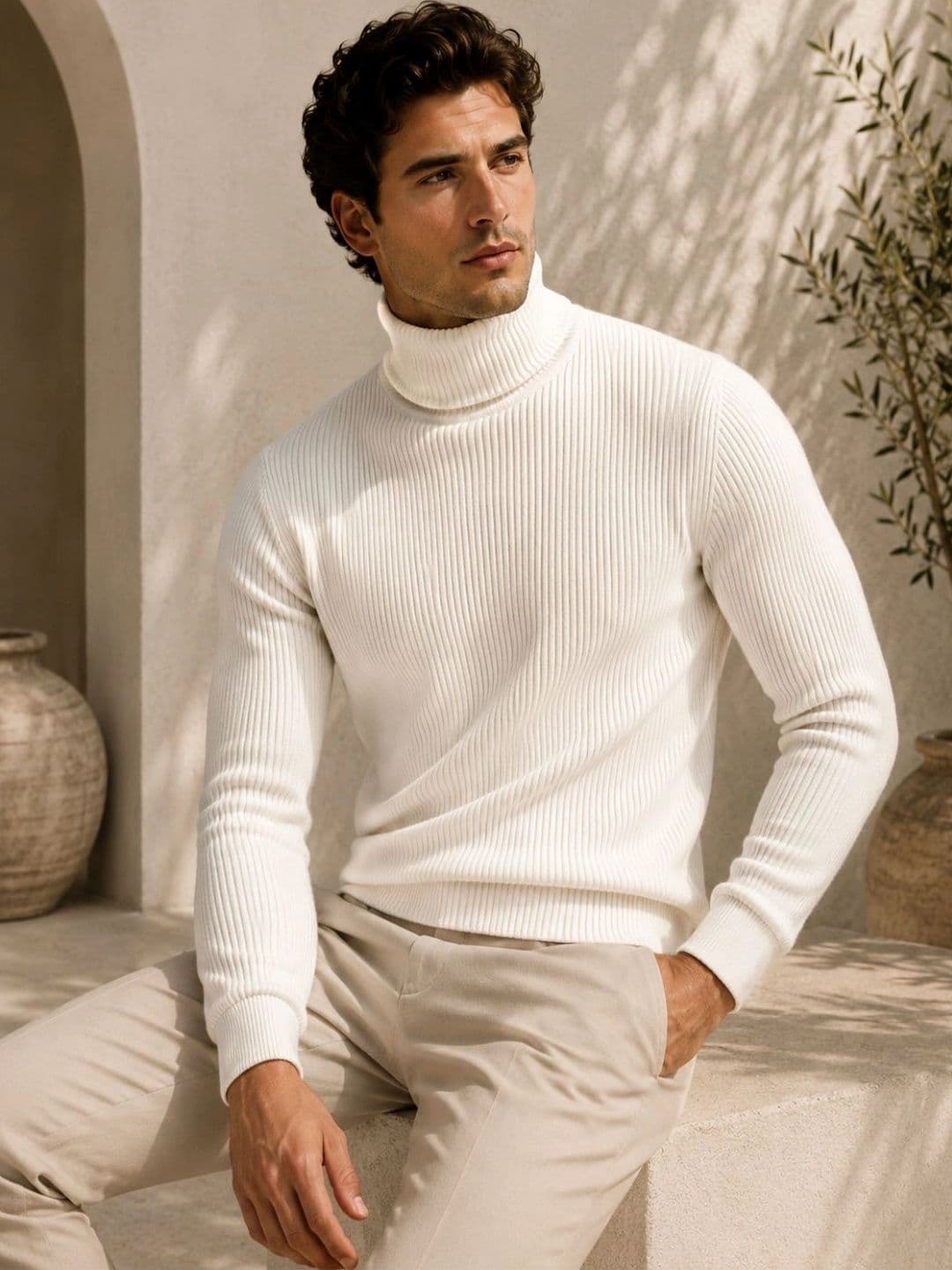 Moda Rapido Moda Rapido Men Ribbed Pullover