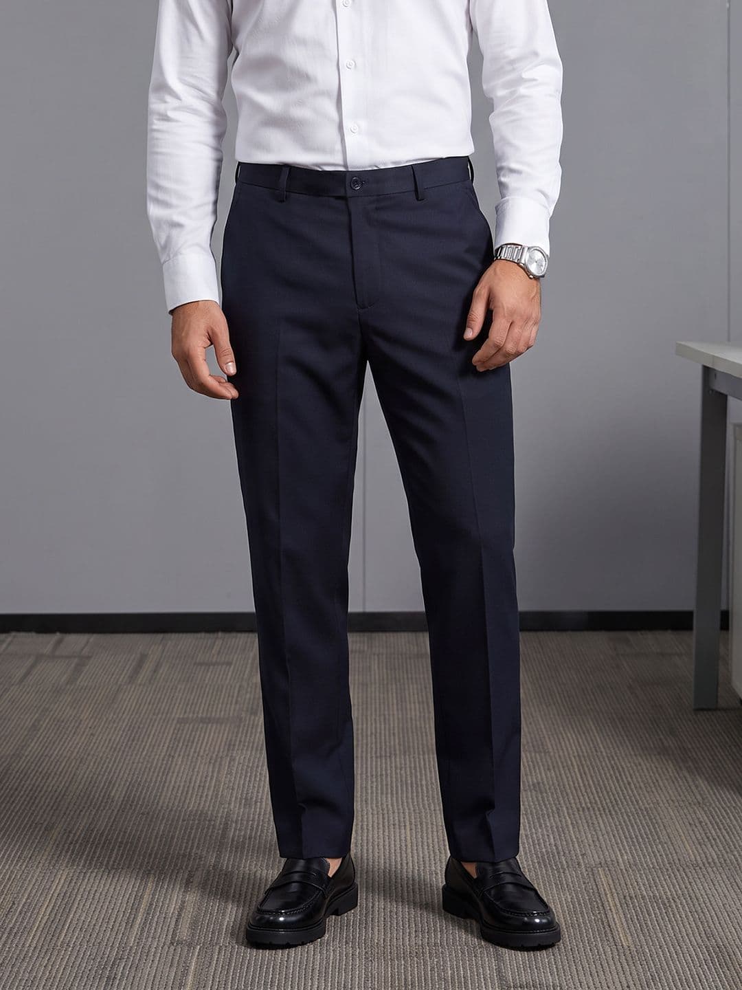 INVICTUS INVICTUS Men Flat-Front Formal Trouser