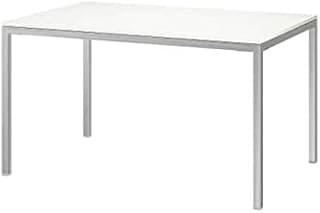 Ikea TORSBY Metal Chrome-Plated high-Gloss Table (white, 135x85 cm /53 1/8x33 1/2")
