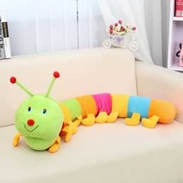 ZUKU® Big Dog Puppy Soft Toys for Kids Girls Boy Children Puppy-Dog Teddy Bear Birthday Gift Home Room Car Decoration Showpieces (Caterpillar Soft Toys Small size-2Ft)