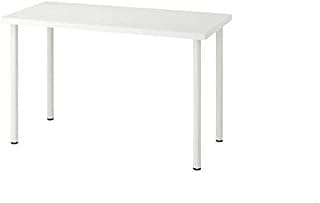 Ikea LINNMON/ADILS Fibreboard, Acrylic , Particleboard, Plastic , Steel, Epoxy/polyester powder coating, Polypropylene plastic Table (White, 120x60 cm /47 1/4x23 5/8")