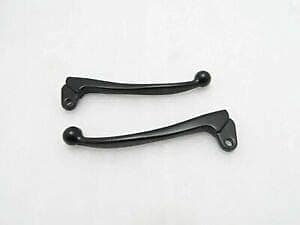 GAIYERA Zirconia Alumina-Aluminum Oxide Pack of 1Set Polished Brake Lever and Clutch Lever Compatible for Yamaha RX-100, Black