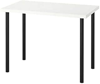 Ikea Fibreboard, Plastic Table for Multipurpose/Desk/Workstation/Computer Table, (100x60, Black and White)