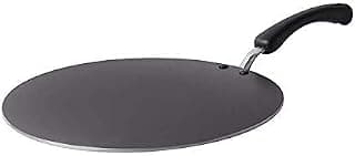 Meyer Non-Stick Flat Tawa | Pure Aluminium | Edge-Less Design | Toxin-Free Coating (No PFOA, Lead, Cadmium) | FDA & EU Approved | Stay-Cool Handle | Orange 30 CM