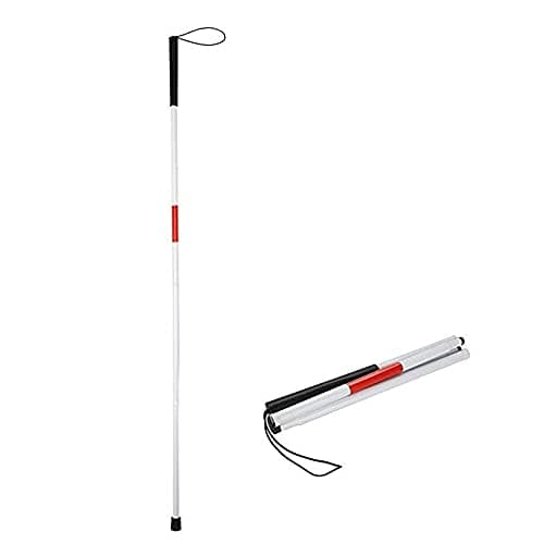 iwalk; Changing Lives Aluminum Folding Blind Cane For Blind People With Height 124 Cm With A Reflective Red Reflector For Safety Whle Walking | Vision Impaired And Blind People