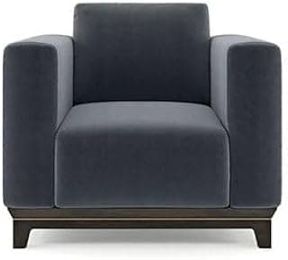 Urban Ladder Taarkashi 1 Seater Fabric Sofa in Marengo Grey Velvet