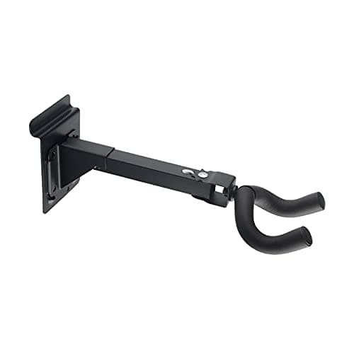 Kadence WMNK19 Home Series Short Arm Wall Mount Guitar Hanger | Open Cradle Design | Foam-Padded Arms | Screws & Anchors Included | for Acoustic, Electric & Bass Guitar | Black