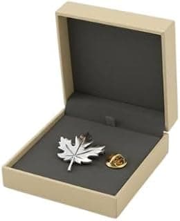 FEATHER Black Maple Leaf Brooch for Men & Women | Stylish Leaf Lapel Pin for Blazers, Sarees, Coats & Bags | Unisex Fashion Accessory