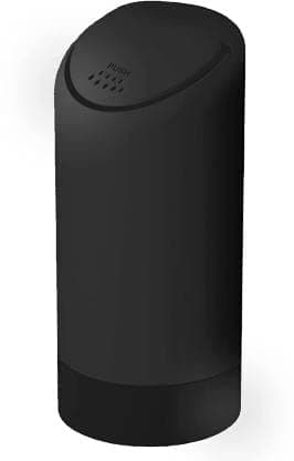 TANTRA Black Car Dustbin Small - All Cars Accessories, Car Trash Bins with Lid, Perfect Size Fits Car Cup Holder in Console Or Door - Discreet Trash Management for Your Car, Carbon