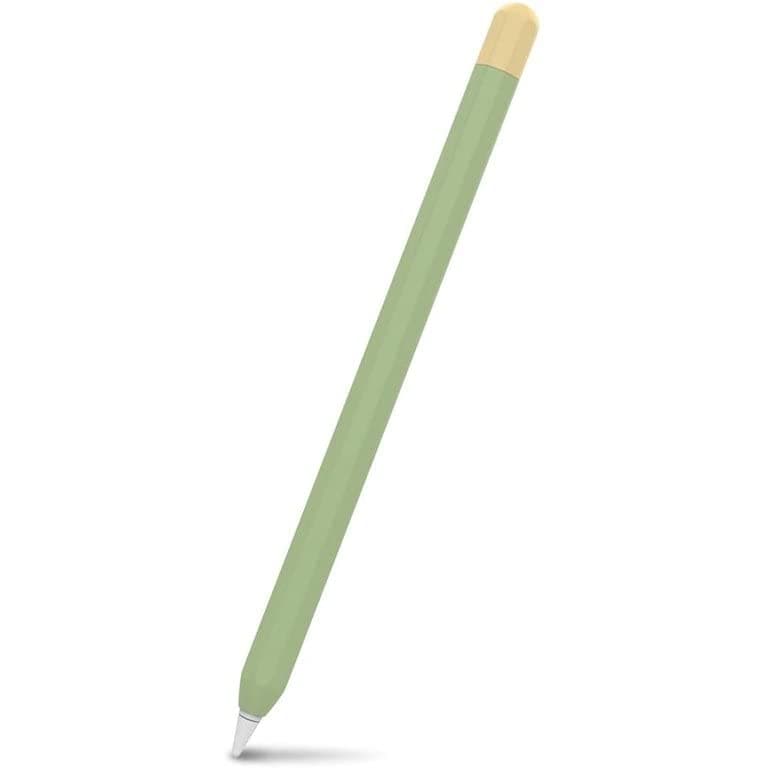 Meyaar Pencil Case Compatible with Apple Pencil 2nd Generation Case, Sleeve Silicone Cover Accessories for Apple Pencil 2nd Generation (Green, Yellow)