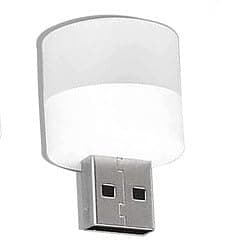 4 Pcs Mini USB LED Night Light, Portable Plug-in USB Lamp, Energy Saving Soft White Light for Power Bank, Laptop, USB Charger, Bedroom, Travel & Emergency Use (White)