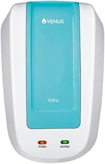 Venus Tefra 5 - Litre Instant Water Heater (white) | 100% Copper Element | 3000 Watts | Geyser for Bathroom and Kitchen | 5 Year Inner tank warranty | Fast Heating | Compact & Durable | Auto Shut-Off