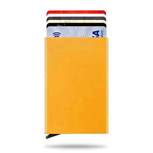Stealodeal Metal RFID Blocking Pop Up Credit Or Debit Card Holder Case for Men & Women