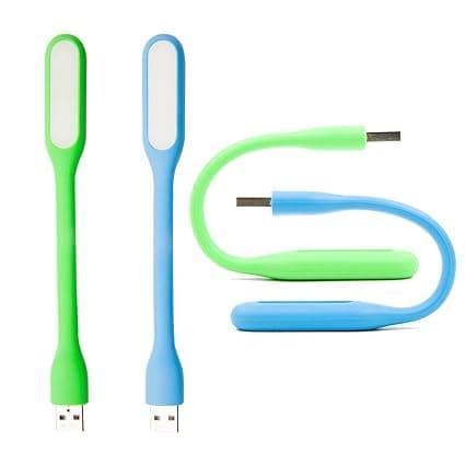 MAGBHA Silicone Mini USB Led Light Adjust Angle/Bendable Portable Flexible with for Power Bank Pc Laptop Notebook Computer Keyboard Energy Saving Gift Night Book Reading Lamp (Pack of 2Multi)