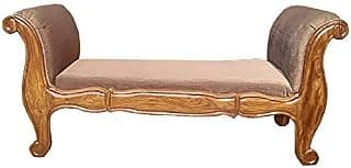 Shilpi Handicrafts Sheesham Wooden Couch, Perfect Size Settee for Living Room or Home Decor