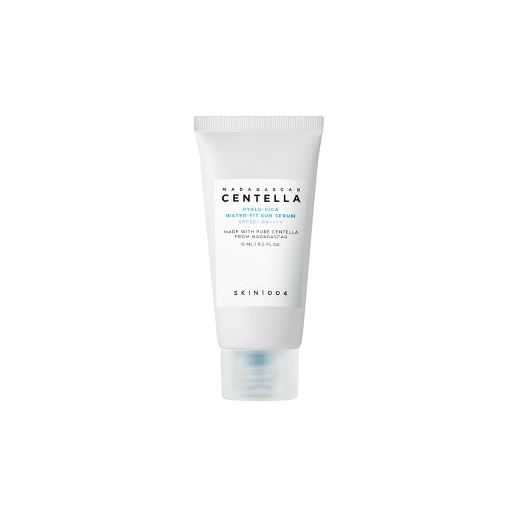 SKIN1004 Hyalu-Cica Water-Fit Sun Serum SPF 50 PA++++| Lightweight Korean Sunscreen for All Skin Types with Hyaluronic Acid & Centella, 15ml