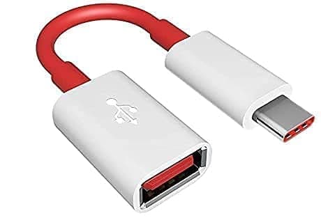 Lapster USB 3.0 to Type-C OTG Cable Adapter Compatible with USB to c Type Converter Supporting All laptops, Mobile Smartphone and Other Type c Devices (White & Red)