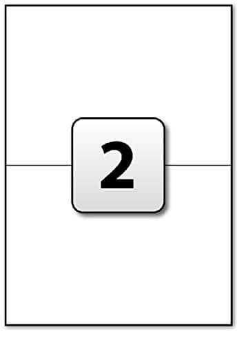 JES A4 Sheet Label/Sticker (2 per Sheet) Multipurpose Printable - 25 Sheets