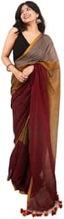 Piyari Fashion Women’s Pure Mul Cotton Multicolour Rainbow Handloom Saree, Lightweight Bengal Tant Tangail Traditional Saree, Soft Cotton Ethnic Wear (Without Blouse Piece)