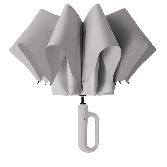 Ozoy Mini Folding Windproof & Compact Umbrella, Portable 3 Fold Umbrella, Automatic Open Close for Rain and Sun Protection, Easy to Hold & Carry, Handy Turbo Wall-Outlet