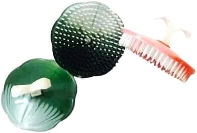AK Store (Pack of 3) Hand Grip Round Plastic Hair Washing Comb, Hair Massager, Shower Brush, Hair Comb, Hair Washing Tools for Men and Women (Pack of 3, Multicolor)