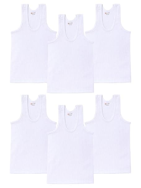 BODYCARE Boy's Round Neck Sleeveless Regular Fit Vest Pack Of 6