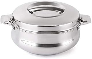 CELLO Bella 2500 Insulated Stainless Steel Casserole Hot Pot Box for Daily Use 2500 ml Silver | Keeps Food Hot & Warms for Long Hours, Food Grade Double Wall PU Insulated Roti Rice Hot Pot Casserole