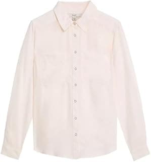 Marks & Spencer Women Cotton Blend Solid Regular Fit Collared Shirt