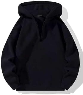 The Modern Soul Half Zipper Solid Hoodie for Men | Sweatshirt for Men
