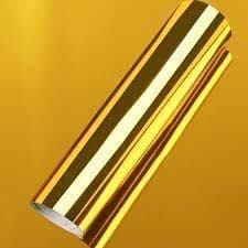 SIA VENDORS Mirror Gold Chrome Vinyl Wrap Car DIY Wrap Sheet Roll Film Sticker Decal Rated for Automotive Use for Car Vinyl Wrap Sheet (12" x 36"INCH, Gold Mirror Chrome)