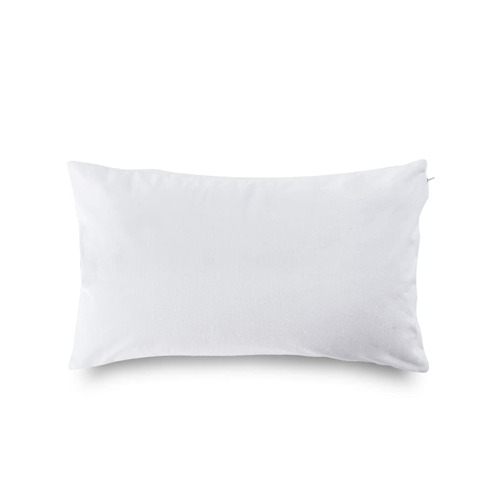 Wakefit Waterproof Pillow Cover | Terry Cotton Pillow Protector | Pillow Inner Cover with Zip | 200 GSM | White-28x18 Inch | Set of 2