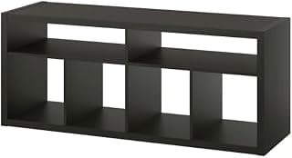 MARIAS KOMMERCE KALLAX TV Bench, Black-Brown, 147x60 cm (57 3/4x23 1/2 ")